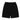 Black elastic waistband shorts for casual wear.