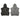 Two-tone cropped hooded vests featuring distressed detailing and metallic accents in dark and light gray colors.