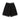 Men's black relaxed-fit shorts with an elastic waistband and back pocket, featuring a stylish frayed hem.