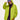 Model wearing a vibrant lime green hooded jacket over a purple shirt, paired with yellow loose-fitting pants and a purple cap, highlighting a trendy urban style.