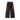 Black wide-leg jeans featuring bold red dragon embroidery on each side.