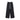 Black wide-leg pants with an elastic waistband and drawstring detail.