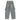 Men's light wash denim pants with detachable side straps and relaxed fit.