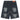 Men's dark denim distressed shorts featuring a frayed hem and back pockets, with a KENVIBE logo patch on the waistband.